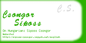 csongor siposs business card